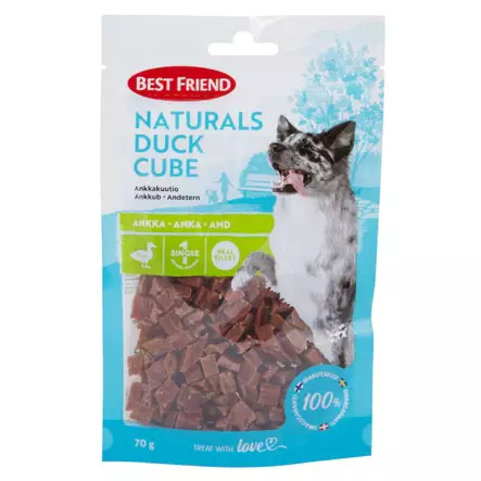 Best friend naturals ankkakuutio 70g - Koiran makupalat ja herkut - 5700551172458 - 1