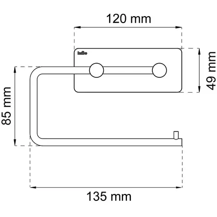 Habo angle wc paperiteline 135x85mm - WC tarvikkeet - 7317901003898 - 2