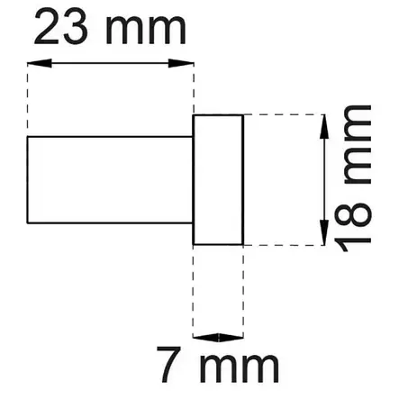 Habo 30x18 mm musta koukku piilokiinnityksellä - Vaatekoukut - 7317900187858 - 2