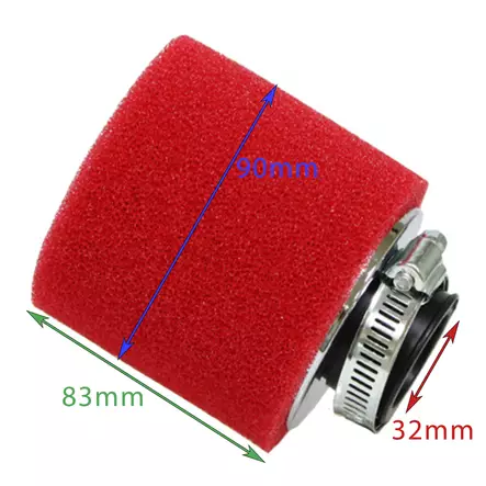 ilmansuodatin 32mm yleismalli - Mönkijän ilmansuodattimet - 6438235004908 - 1