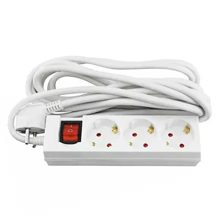 Maadoitettu jatkoroikka 3 metriä - Jatkojohdot sisäkäyttöön 230V - 6438140263308 - 1