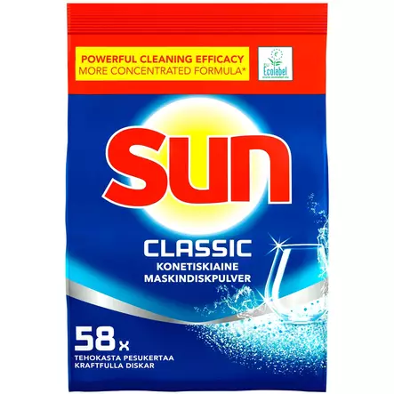 sun konetiskiaine jauhe 1kg pussi - Astianpesuaineet - 8720181085048 - 1