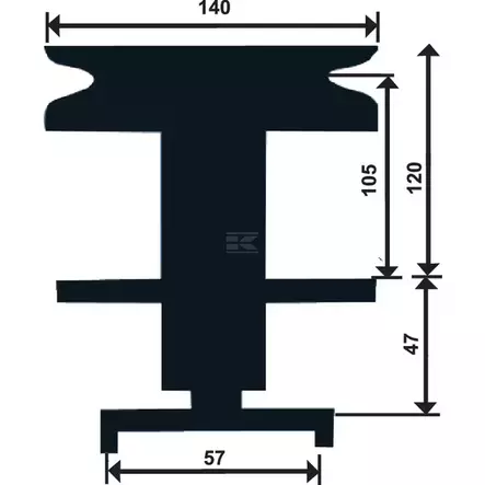 Laakeripesä ruohonleikkuriin 57mm laipalla - Ruohonleikkurin laakeripesät - 3582323310778 - 2