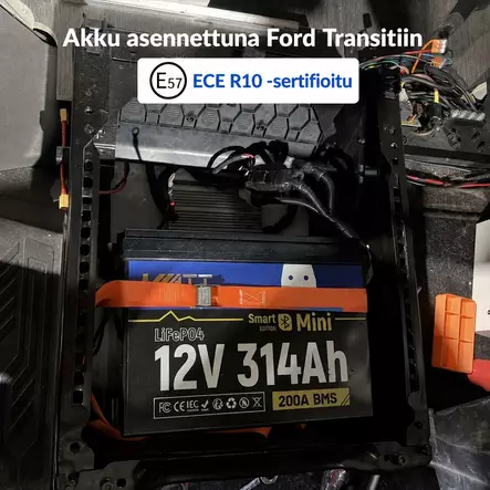 314ah lifepo akku ford transit matkailuautossa - LifePO4-akut - 6438471354348 - 2