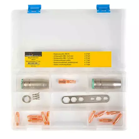 17 osainen 250a mig polttimen varaosasarja - Mig-hitsaustarvikkeet - 8712067821468 - 1