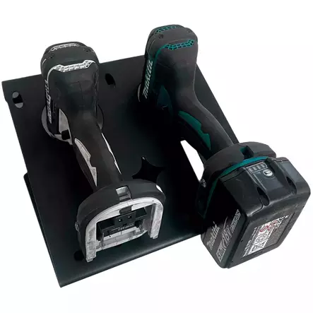 Suomessa valmistettu porakoneen seinäteline kahdelle porakoneelle - Porakoneen kärjet - 6430073051878 - 2