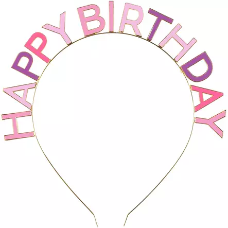 Kultainen hiuspanta synttäripanta syntymäpäiväkoriste hiuskoriste - Luovat lelut - 6410416335728 - 1