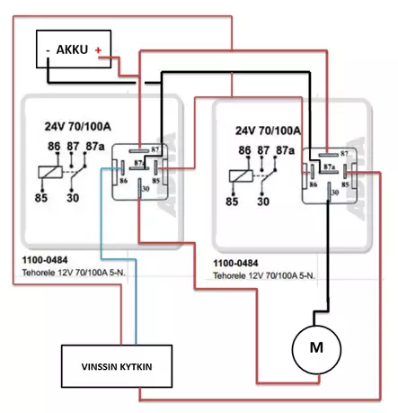 Vinssin tehorele / vaihtorele 12V 80A - Mönkijän vinssivarusteet ja varaosat - 6419773656408 - 2