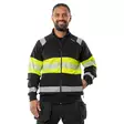 Huomiovärinen vetoketjullinen collegetakki työkäyttöön -  -  - 2