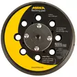 Mirka 125mm alustalla medium, 28 reikää ja keskiön ilmanottoaukko edestä kuvattuna - Hiomatuet - 6416868912418 - 1