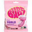 Bubs ovals mansikka vanilja vaahtokarkki kirpeä - Karkkipussit - 7393077181578 - 1