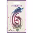 Foil balloon number six 6 colorballoon  - Aktiivilelut - 6410416334028 - 2