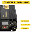 Invertteri siniaalto 2500w led näytöllä - Auton invertterit - 6438471351958 - 3