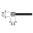 Vaijeri 3x3,5mm nipalla yleismalli - Ruohonleikkurin vaijerit - 3582323308478 - 2