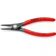 Knipex 49 11 a0 ulkorengaspihti 140mm etunäkymä, hoikka pihtipää näkyvissä - Lukkopihdit ja lukkorengaspihdit - 4003773048718 - 1