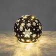 Led lasipallo lumihiutaleilla ja lämpimän valkoisilla ledeillä - Koriste-esineet - 6410416482798 - 2