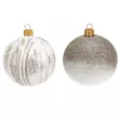 Valkoiset glitterpallot - Kuusenkoristeet - 8720573704878 - 1