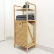 Kylpyhuone hyllykkö pyykkikorilla - Pyykinkuivaustelineet ja pyykkikorit - 8720573981828 - 3