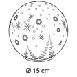 Kultainen lasikupu ø15 cm joulukoriste ajastimella - Valokoristeet - 6435200322418 - 4