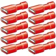 suojattu lattaliitin 6,3mm 10kpl punainen - Abikot - 6438255200038 - 1
