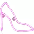 Led neonvalo korkokenkä pinkki - Valokoristeet - 6410416486888 - 1