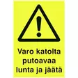 Varo katolta putoavaa lunta ja jäätä - Opasteet ja varoituskyltit - 6420611527798 - 1