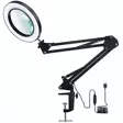 Led suurennuslasivalaisin usb pöytämalli musta - Suurennuslasit ja työkalupeilit - 6438168121048 - 1
