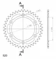 Takaratas Supersprox KTM/Husqvarna/Husaberg 38T Oranssi - Motocrossin ja enduron takahammasarattaat - 6438471310948 - 3