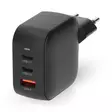 Kompakti musta gan usb laturi kolmella portilla - Puhelimen laturit - 5412810470228 - 1