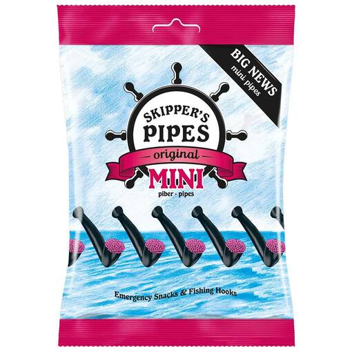 Skipper´s mini pipes original kipparikarkkipussi 192g - Karkkipussit - 7310350136308 - 1
