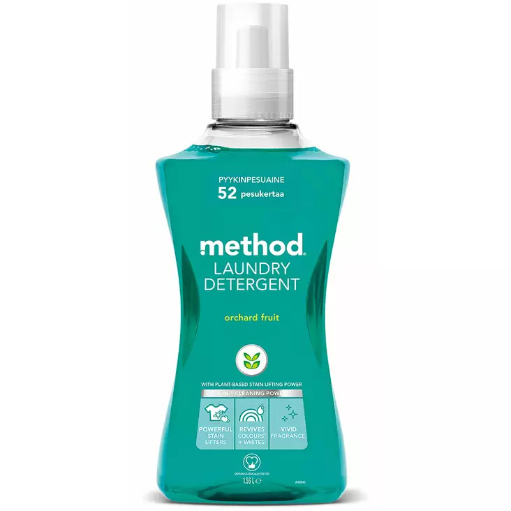 Method orchard fruit pyykinpesuaine 1560ml design vihreä pullo - Pyykinpesuaineet - 0817939012178 - 1