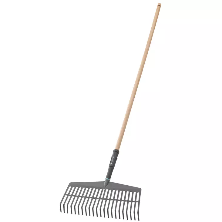 Gardena pureline lehtiharava 43 cm puuvarrella - Haravat, kuokat ja rikkaruohon poisto - 4066407028388 - 1