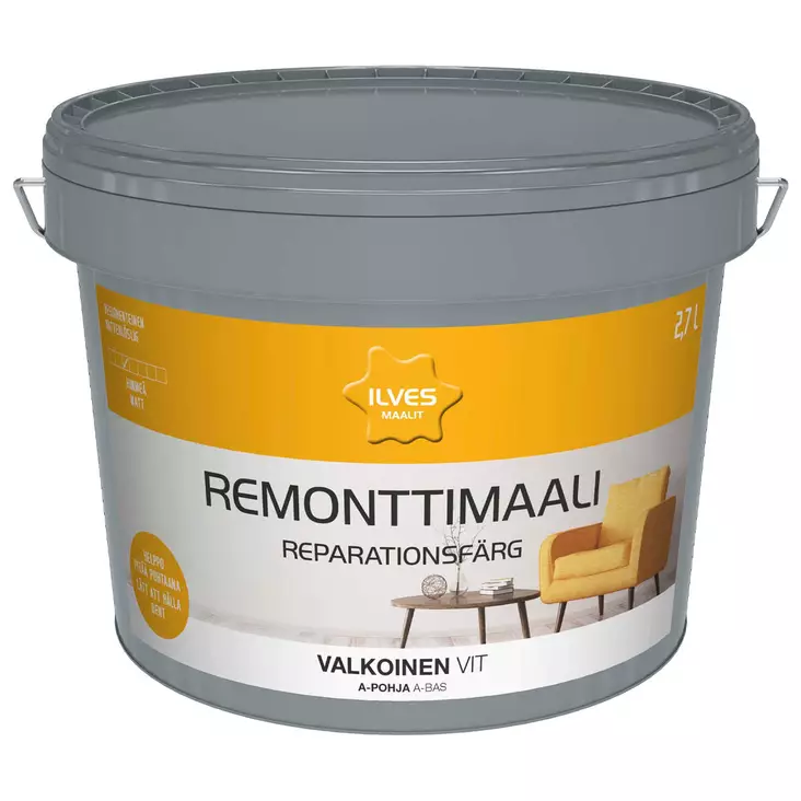Ilves remonttimaali 2,7 l a pohja valkoinen maali sisälle - Talomaalit - 6430026951118 - 1
