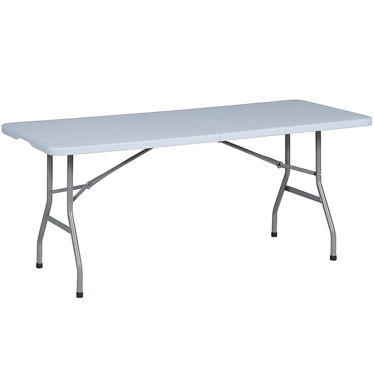Taitettava festaripöytä 180 cm valkoinen - Terassikalusteet - 6438168117508 - 1