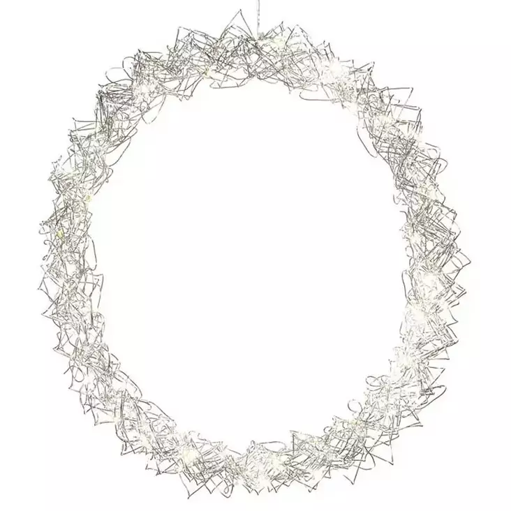 Konstsmide led valokranssi 45 cm hopeanvärinen - Valokoristeet - 7318307893038 - 1