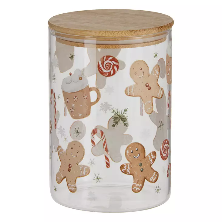 Lasipurkki pipari bambu kansi - Keittiö - 8721461020308 - 1