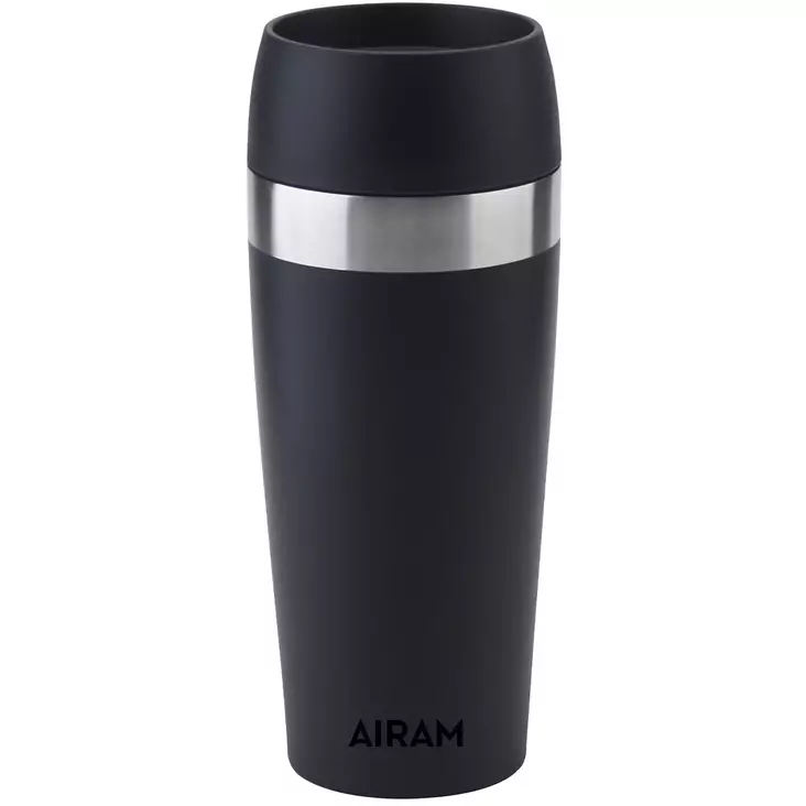 Airam termosmuki mugi musta 0,48l - Mukit, lasit, lautaset ja muut astiat - 6435200316028 - 1
