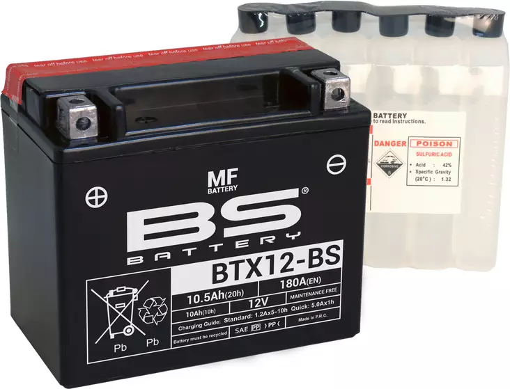 Akku BS Battery BTX12-BS MF (cp) 4.025kg - Pienkoneakut 10-30Ah - 3661451001038 - 2