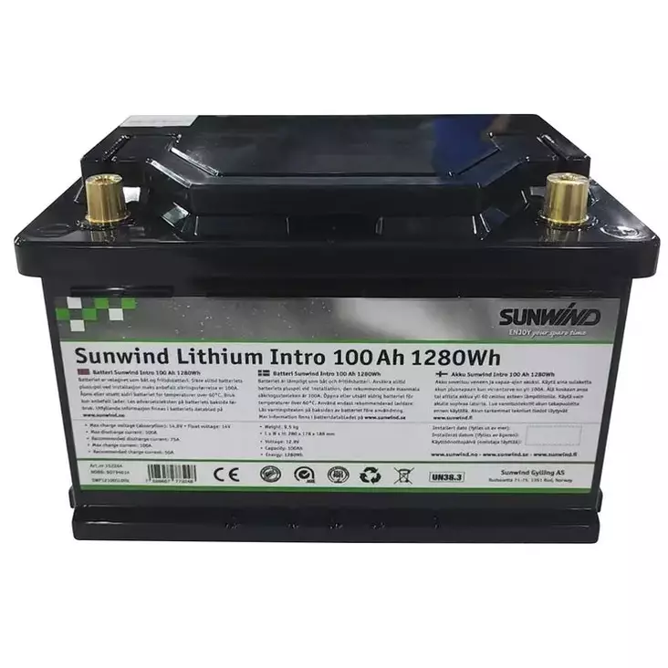 Lifepoakku 100ah 12v mökille - LifePO4-akut - 7028657773248 - 1