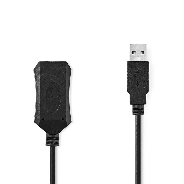 Aktiivinen USB-kaapeli | USB 2.0 | USB-A Uros | USB-A Naaras | 480 Mbps | 5.00 m | Pyöreä | Niklattu | PVC | Kupari | Label - HDMI-, USB- ja datakaapelit - 5412810421848 - 1