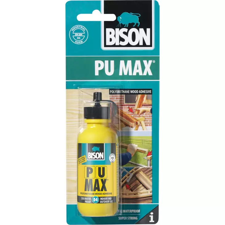 bison puuliima max d4 75ml - Puuliimat ja polyuretaaniliimat - 8710439169118 - 1