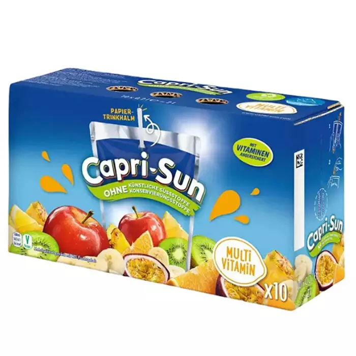 Caprisun yksittäispakatut hedelmämehut lapsille terveellisempi pillimehu ei sisällä keinotekoisia makeutusaineita tai säilöntäaineita - Virvoitusjuomat - 4000177032718 - 1