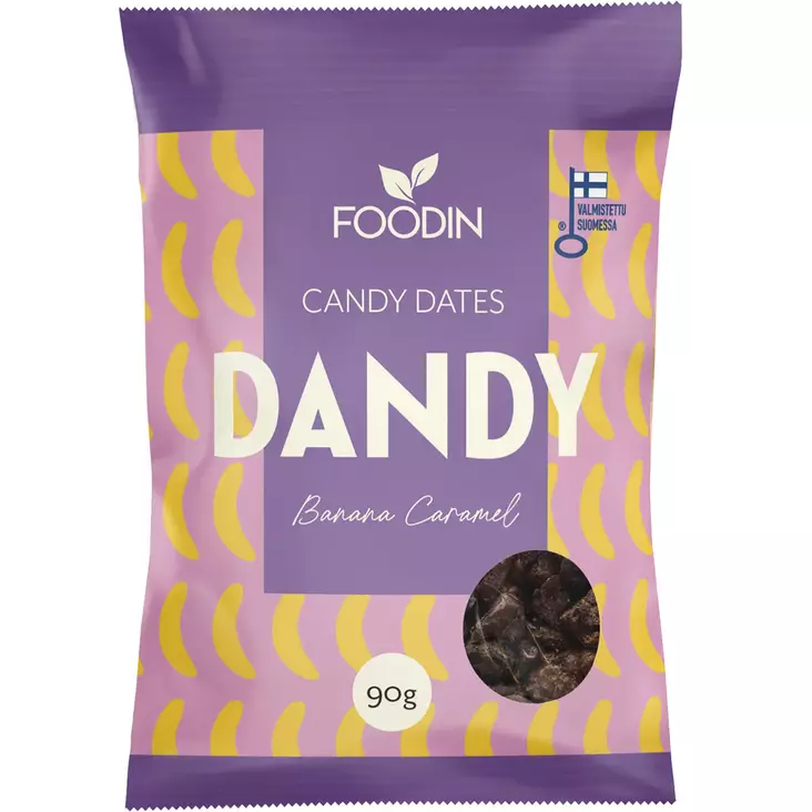 Dandy banana caramel karkkitaatelit - Taatelit - 6430048239638 - 1