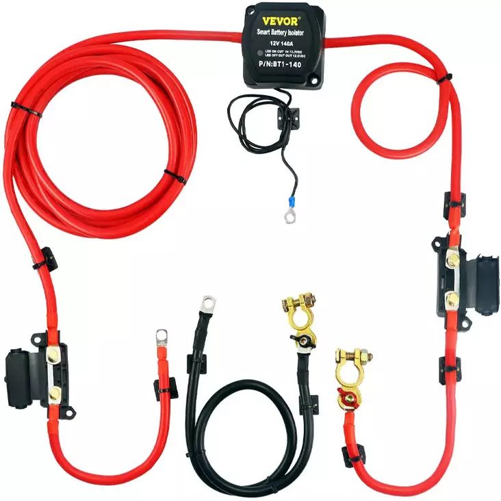 Vevor 12 v 140a kaksoisakkurele sarja automaattisella jänniteohjauksella - Auton releet - 6438471345148 - 1