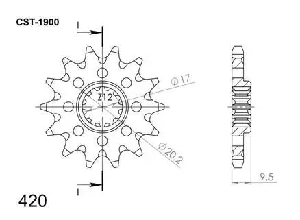 Eturatas KTM SX65 98- z13 - Motocrossin ja enduron etuhammasarattaat - 6438471309928 - 2