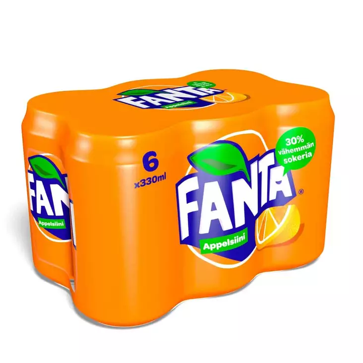 Fanta appelsiini 0,33l x 6 pakkaus - Virvoitusjuomat  - 6415600549578 - 1