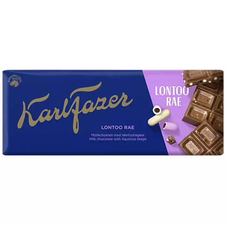 Karl fazer lontoon rae suklaalevy 180 g pakkauksessaan - Suklaalevyt ja konvehdit - 6416453014398 - 1