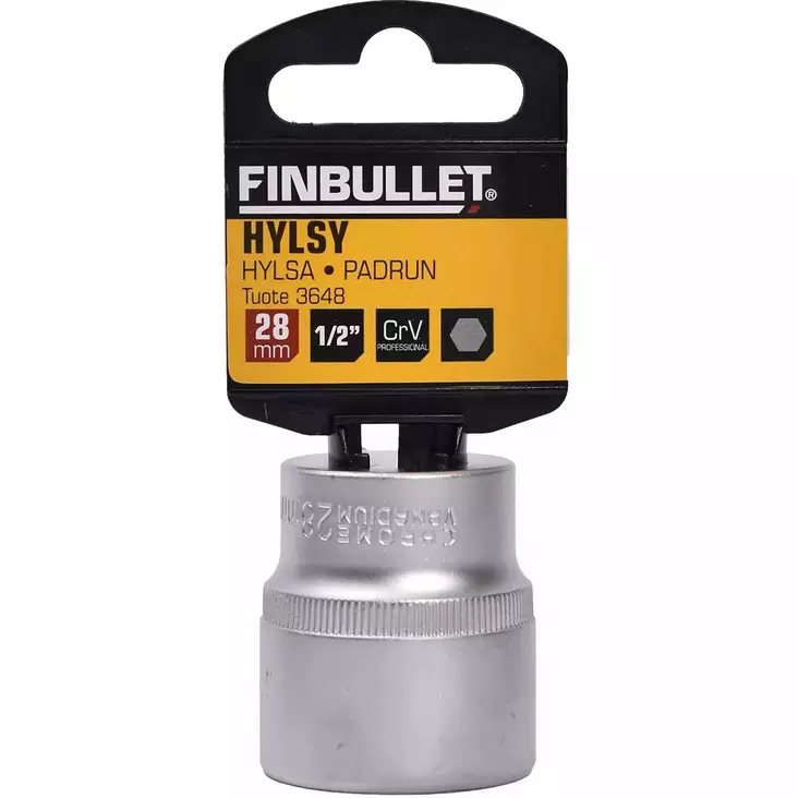 Finbullet 28 mm kromi vanadium hylsy - Hylsyt ja konehylsyt - 6438152036488 - 1