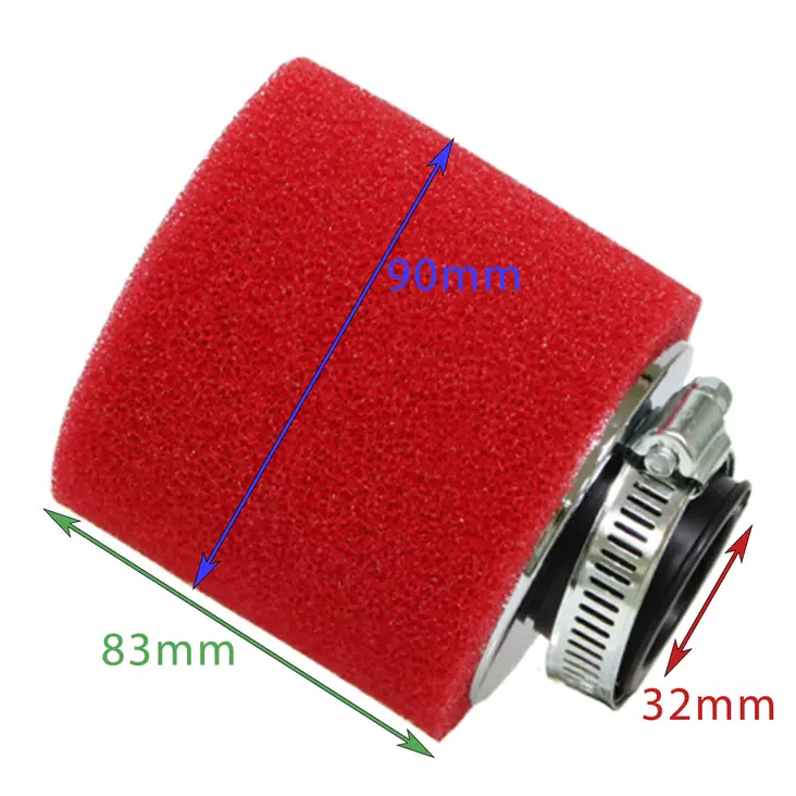 ilmansuodatin 32mm yleismalli - Mönkijän ilmansuodattimet - 6438235004908 - 1