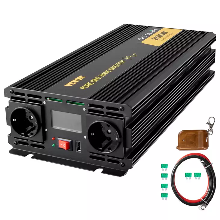 Siniaaltoinvertteri 12v 2500w - Auton invertterit - 6438471351958 - 1